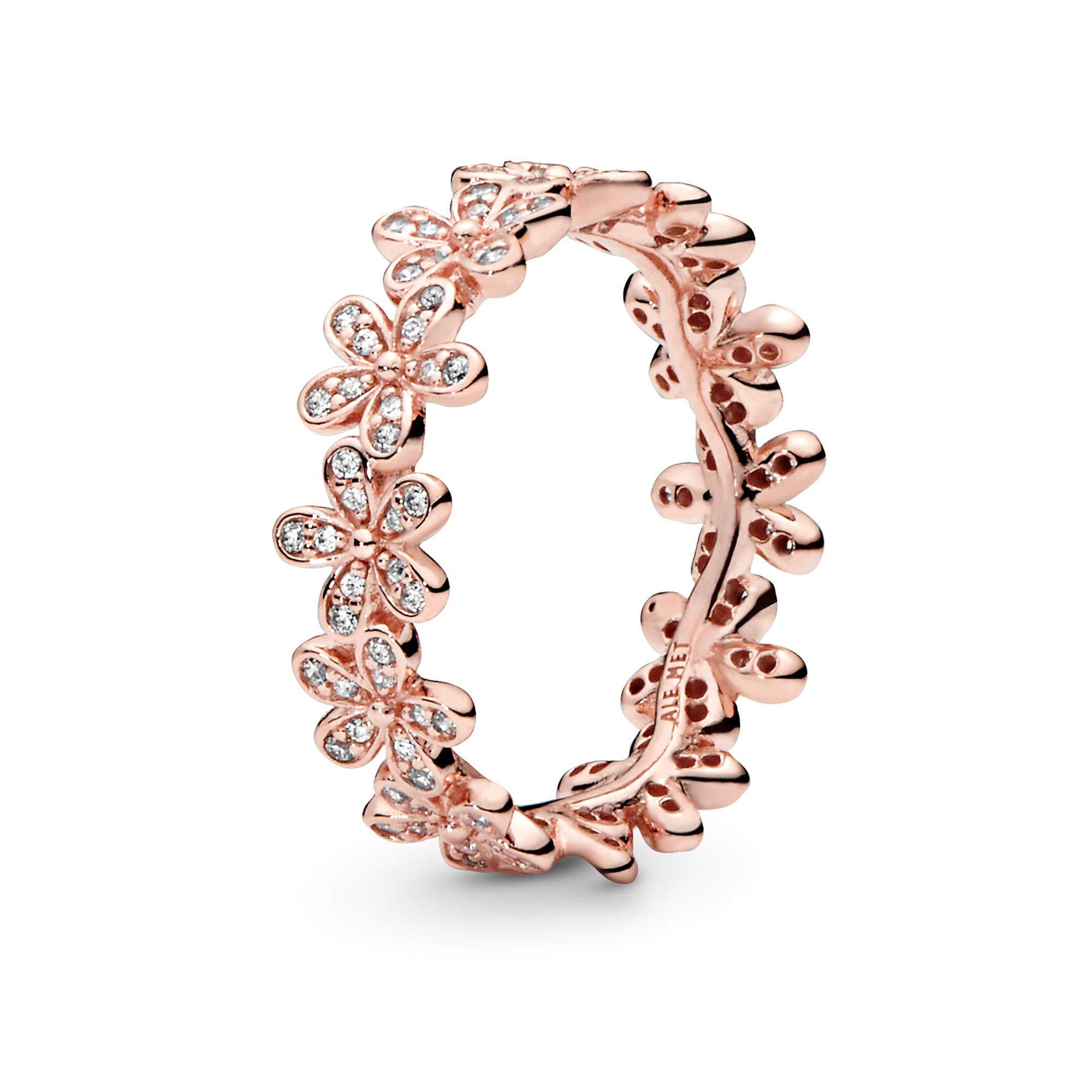 PANDORA Rose Gold Daisy Flower Cubic Zirconia Ring for Women - Elegant Floral Jewelry Gift for Anniversary, Birthday & Everyday Wear