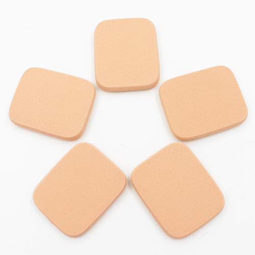 Brussels08 5-Piece Soft Cosmetic Powder Puff & Makeup Sponge Set - Foundation Blender, Blush Applicator, Square Beauty Sponge for Flawless Makeup Application | Perfect for Daily Makeup, Contouring & Professional Use