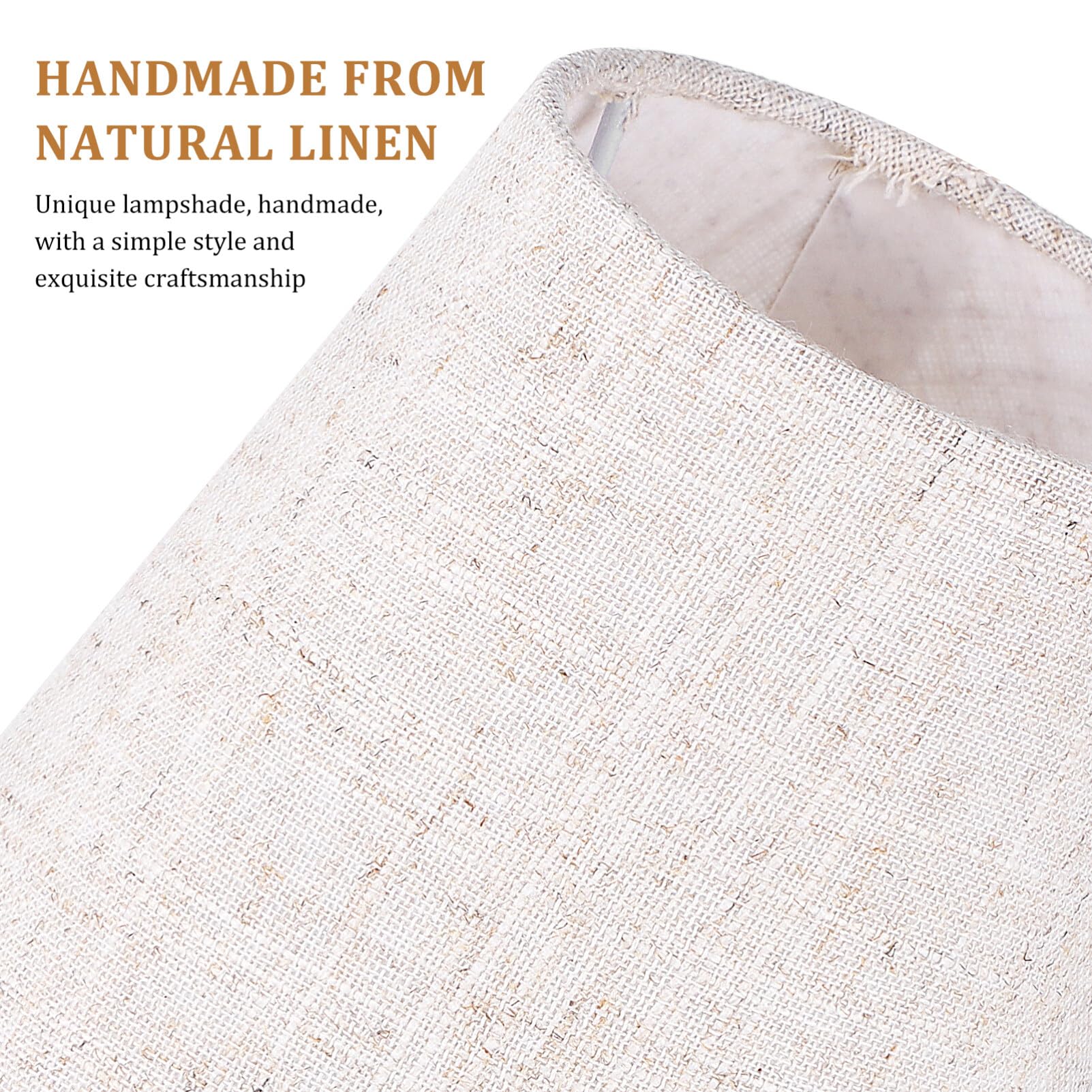 2-Pack Natural Linen Lampshade Covers - Breathable Fabric Lamp Shades for Table, Wall & Floor Lights | Perfect for Living Room, Bedroom & Office Decor