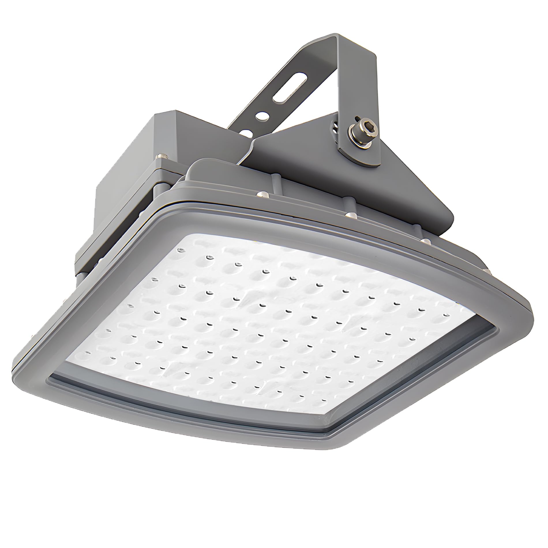 100W LED Explosion-Proof Floodlight - Hazardous Location Lighting for Gas Stations, Oil Refineries & Industrial Areas - 100-277V, 5000K Daylight White - Durable Outdoor Safety Light for Parking Lots, Warehouses & Construction Sites