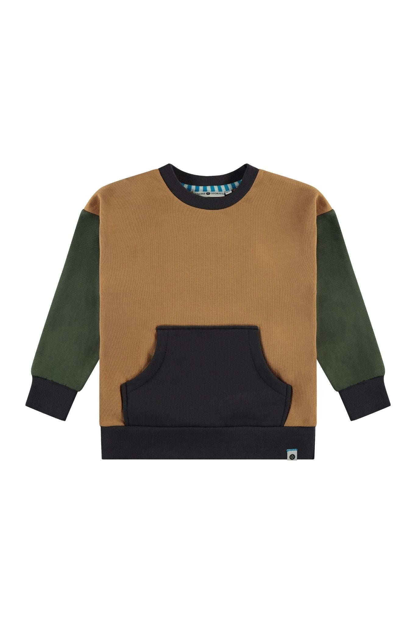 Stylish Boys' Color Block Crewneck Sweatshirt - Trendy Casual Wear for School & Play | Comfortable & Fashionable Kids' Top