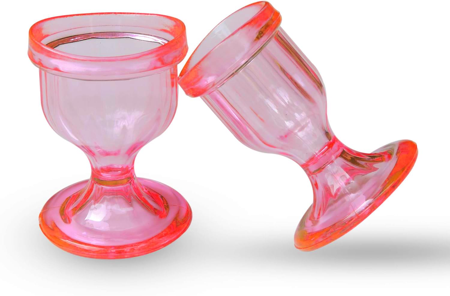 Soulvine Eye Wash Cups for Effective Eye Cleansing - Snug Fit Eye-Shaped Rim | Eye Cleaner Solution for Tired Eyes, Eyestrain, Makeup Removal & Dust Relief | Portable Eye Wash Kit for Contact Lens Wearers & Makeup Artists (Orange) - Perfect for Home, Office & Travel Use