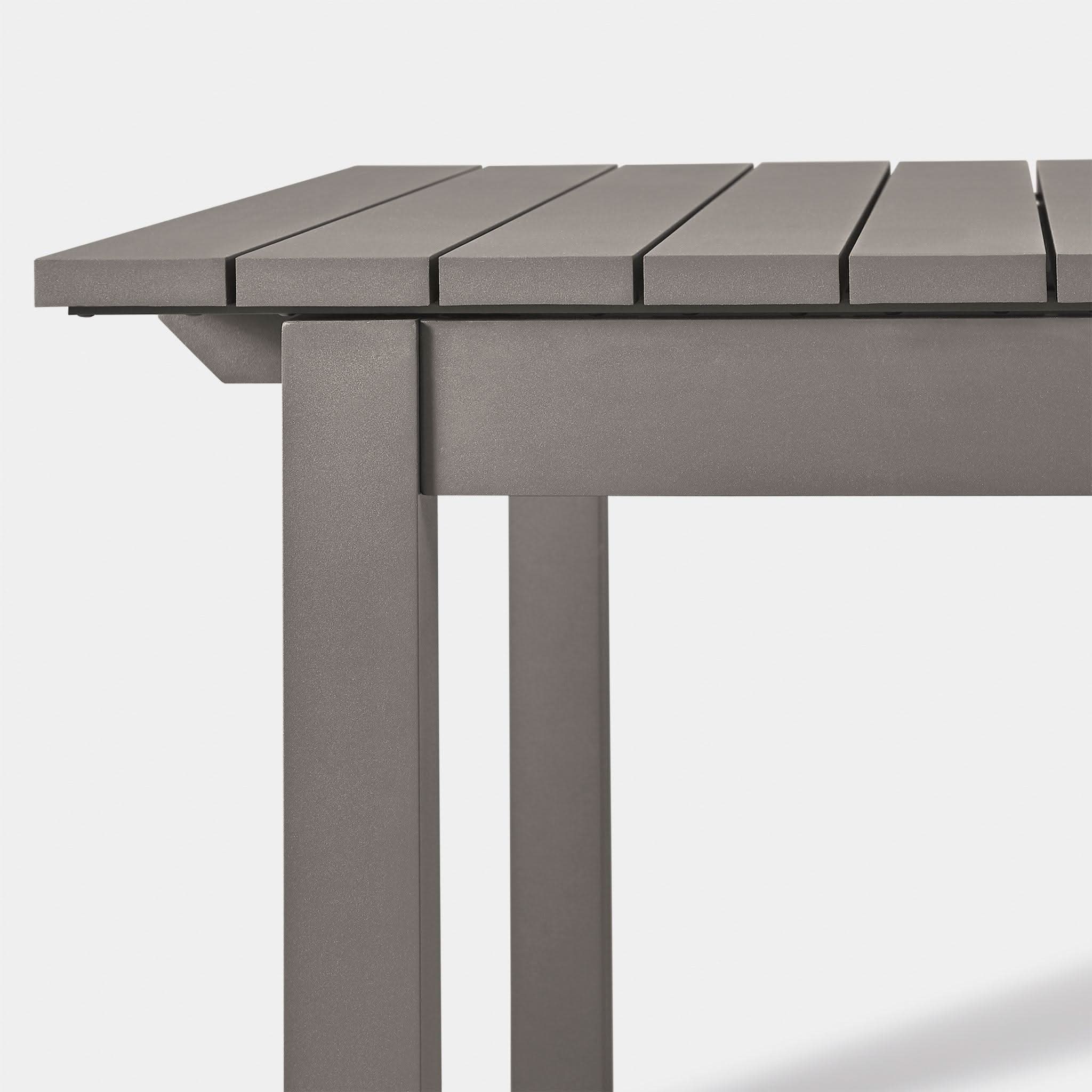 Pacific Aluminum Extension Dining Table - Expandable for 6 to 10 People, Modern Outdoor/Indoor Use - Perfect for Patio, Garden, or Large Family Gatherings
