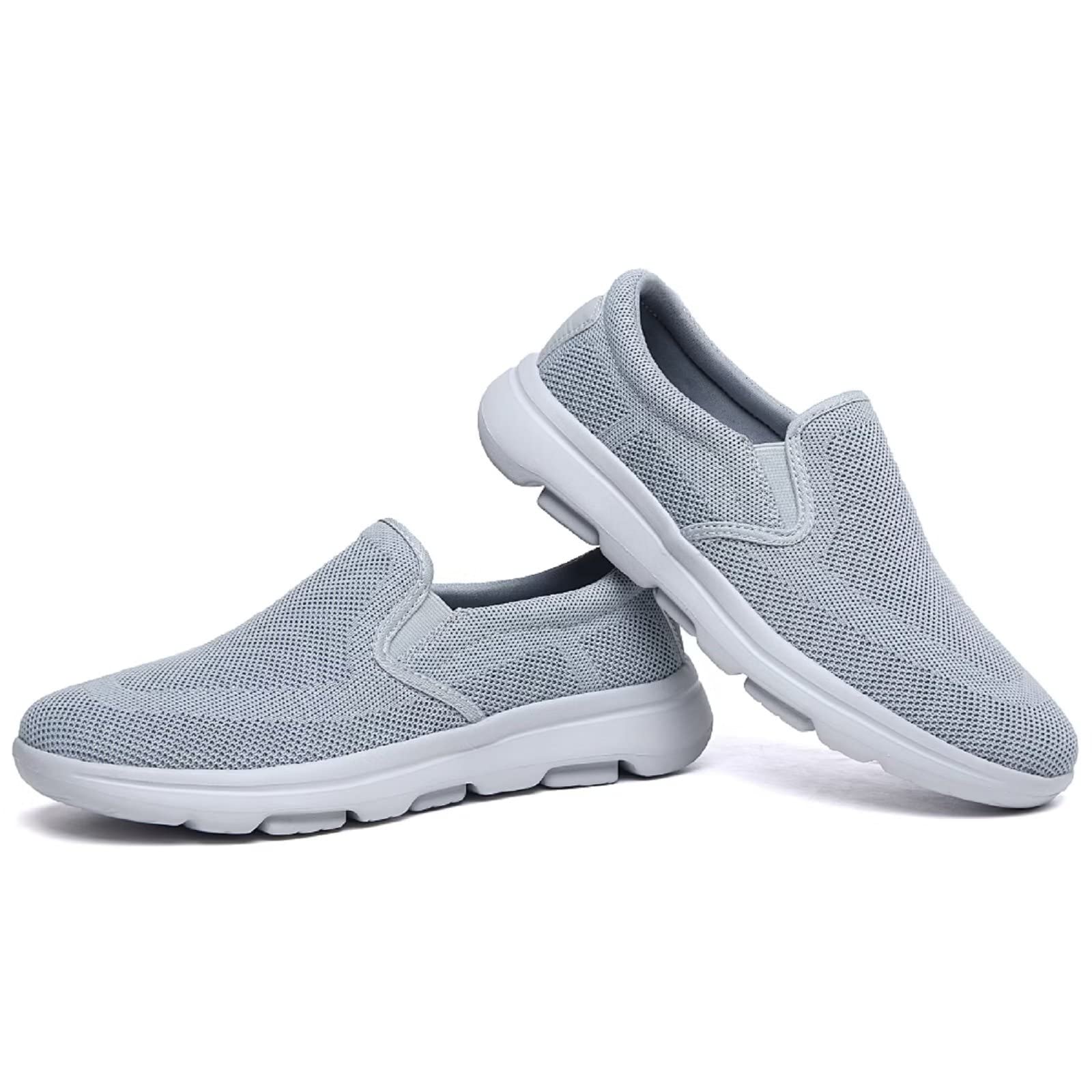 TIOSEBON Men's Breathable Mesh Slip-On Loafers - Lightweight Walking Shoes for Work, Driving & Tennis | Comfortable Casual Shoes for Men