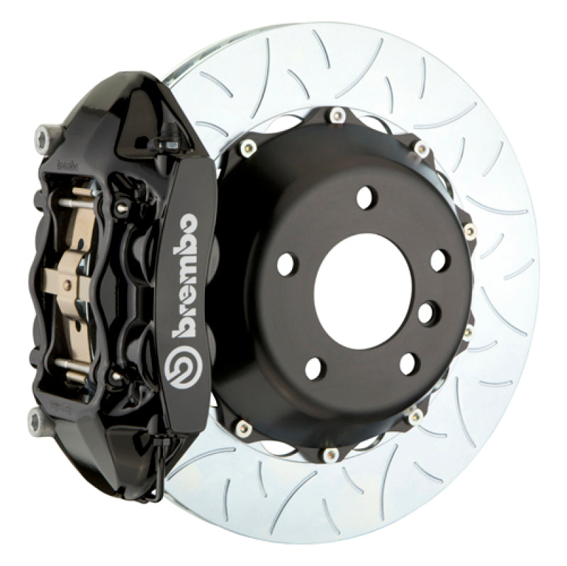 Brembo GT 4-Piston Rear Big Brake Kit (Black, T3 Slotted, 15