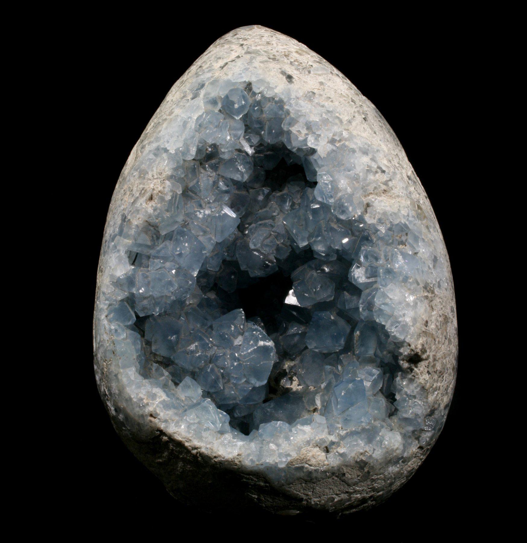Natural Celestite Crystal Geode - Healing Stone for Meditation, Home Decor & Spiritual Gifts | Perfect for Yoga Rooms, Office Desks & Crystal Collections