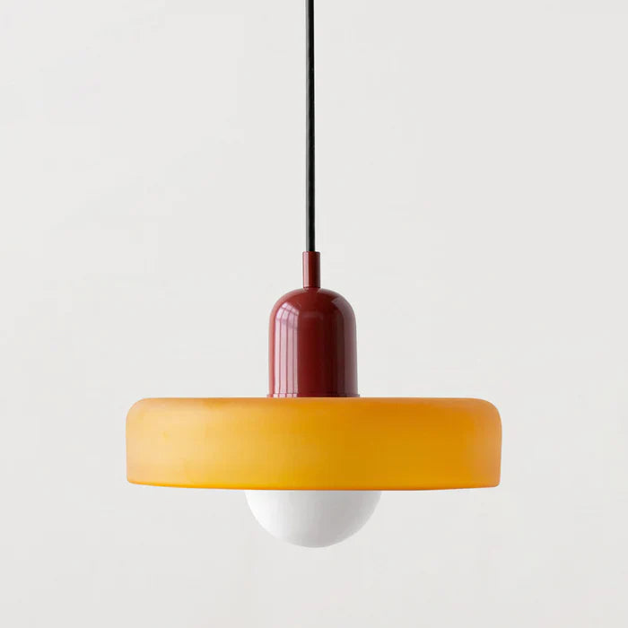 Modern Glass Pendant LED Light Fixture - Elegant Hanging Chandelier for Dining Room, Kitchen Island & Bedroom Lighting Decor