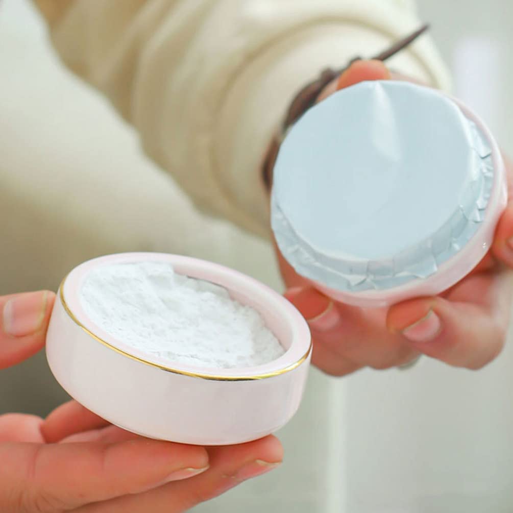 Cabilock 2-Pack Mini Ceramic Sample Jars - Empty Cosmetic Containers for Creams, Lipsticks, Tea, Lip Balm & Jewelry | Perfect for Travel, DIY Beauty & Home Organization
