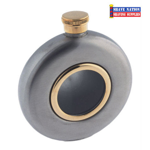 Premium 5oz Stainless Steel Round Flask with Gold Finish - Perfect for Outdoor Adventures, Travel & Gifting