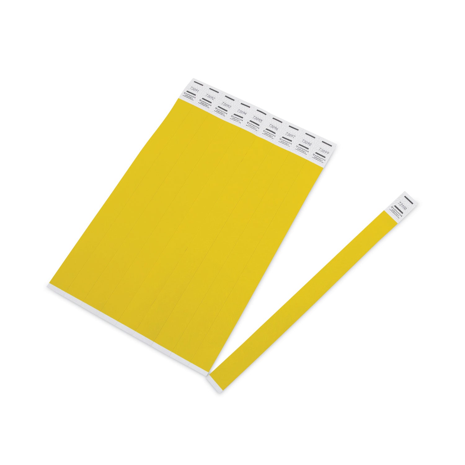 Advantus Numbered Crowd Control Wristbands - 500 Pack, Neon Yellow, 9.75