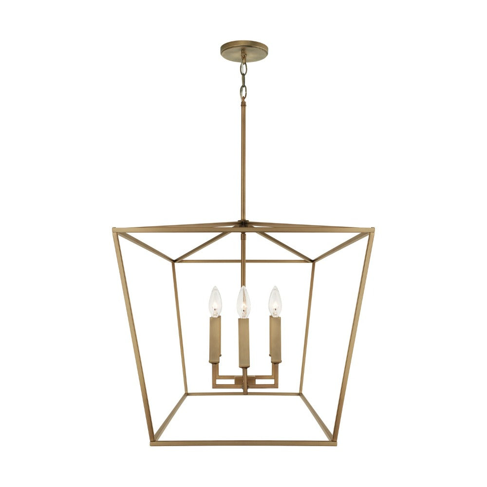 Dardan Linear Lantern - Modern LED Pendant Light Fixture for Kitchen Island, Dining Room & Bedroom Lighting | Energy Efficient Indoor Hanging Light