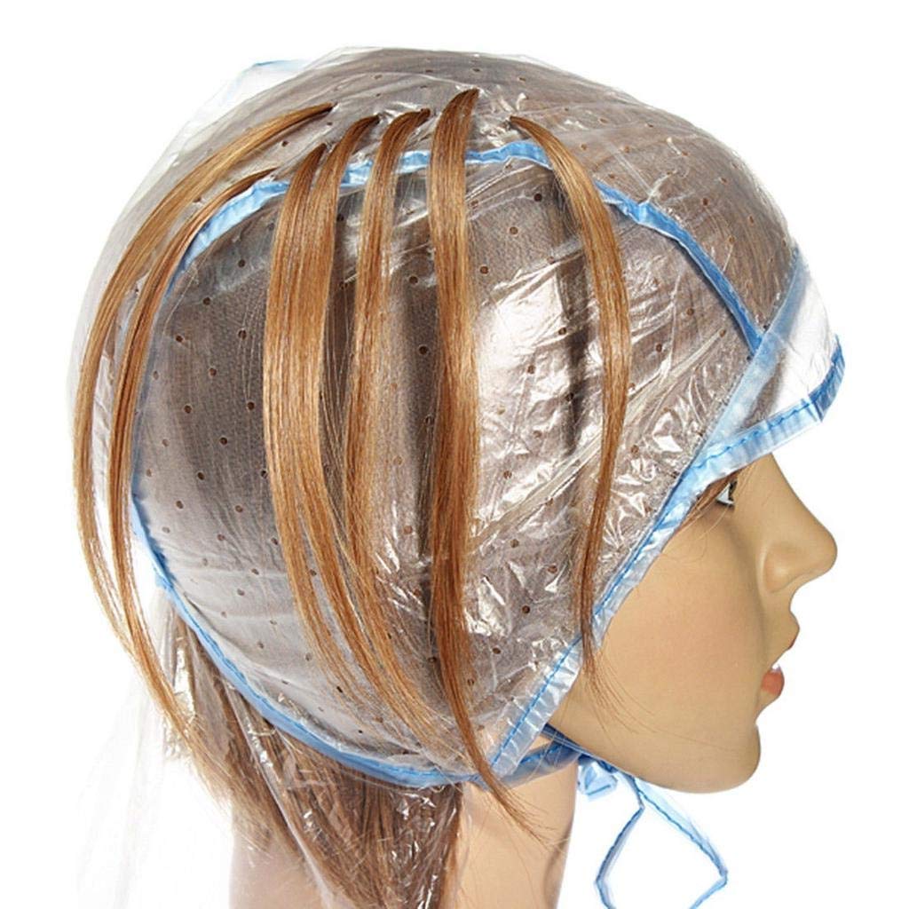 Uniqon Reusable Hair Coloring Cap with Metal Hook - PVC Highlighting & Bleaching Cap for Frosting, Tipping & Streaking - Perfect for Salon Professionals & DIY Hair Dyeing at Home