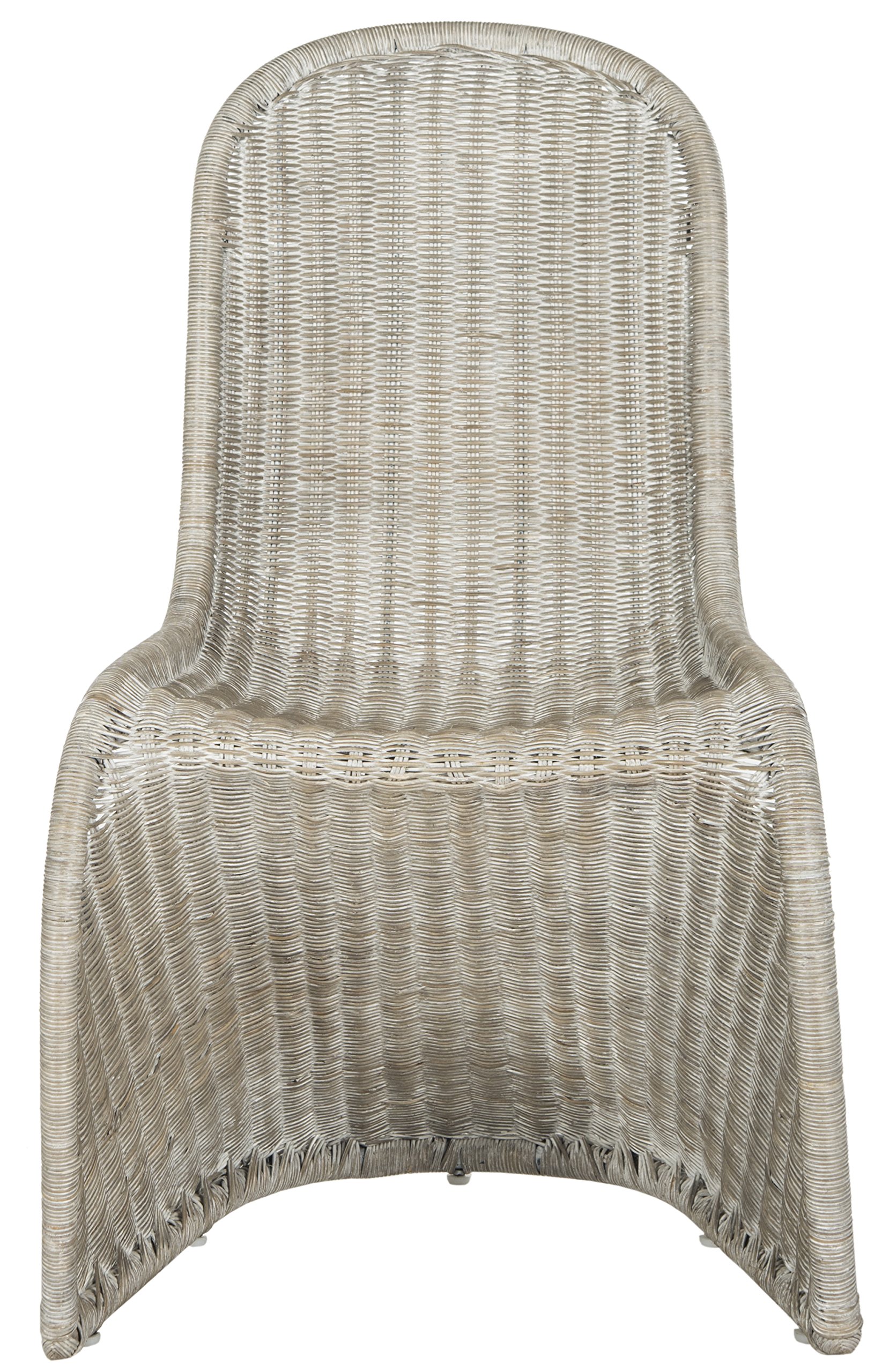 SAFAVIEH Tana Wicker Side Chair - Natural Rattan Accent Chair for Dining Room, Patio, or Bedroom - Boho Chic Home Decor with Cushion Included