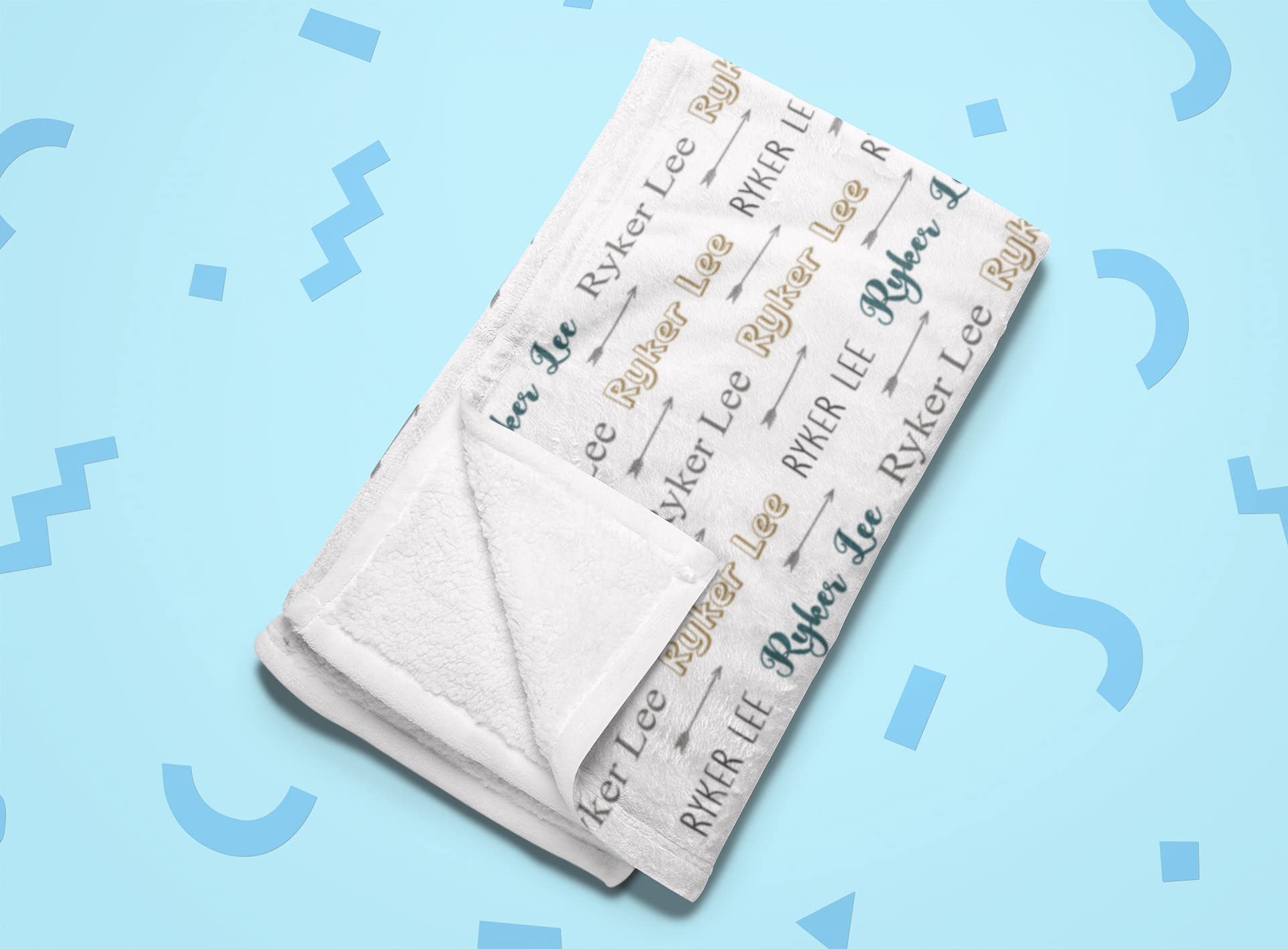 **Personalized Baby Name Blanket - Customized Blanket with Baby's Name for Boys & Girls - Perfect Birthday, Christmas & Newborn Gift for Kids & Adults - Soft & Cozy Nursery Blanket for Cuddling & Photo Shoots**