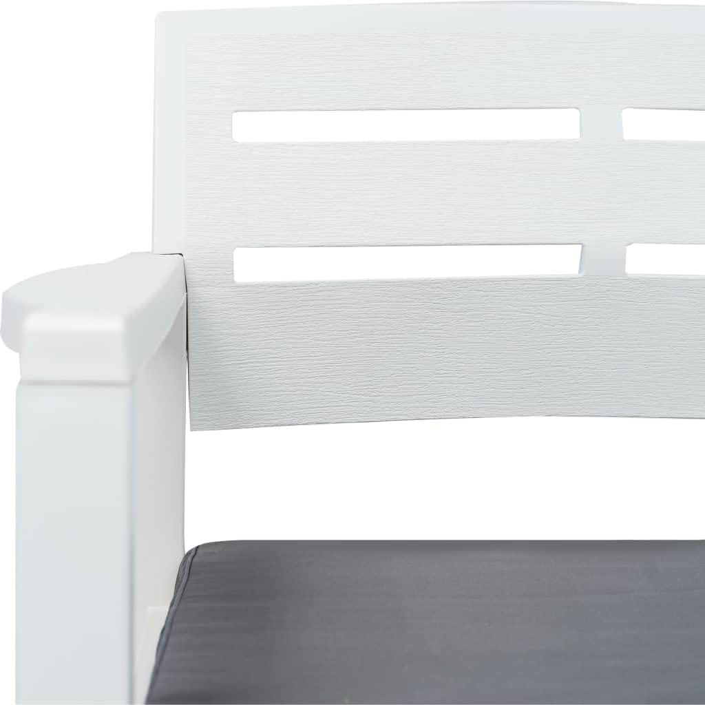 2-Seater Patio Bench with Cushions 52.4