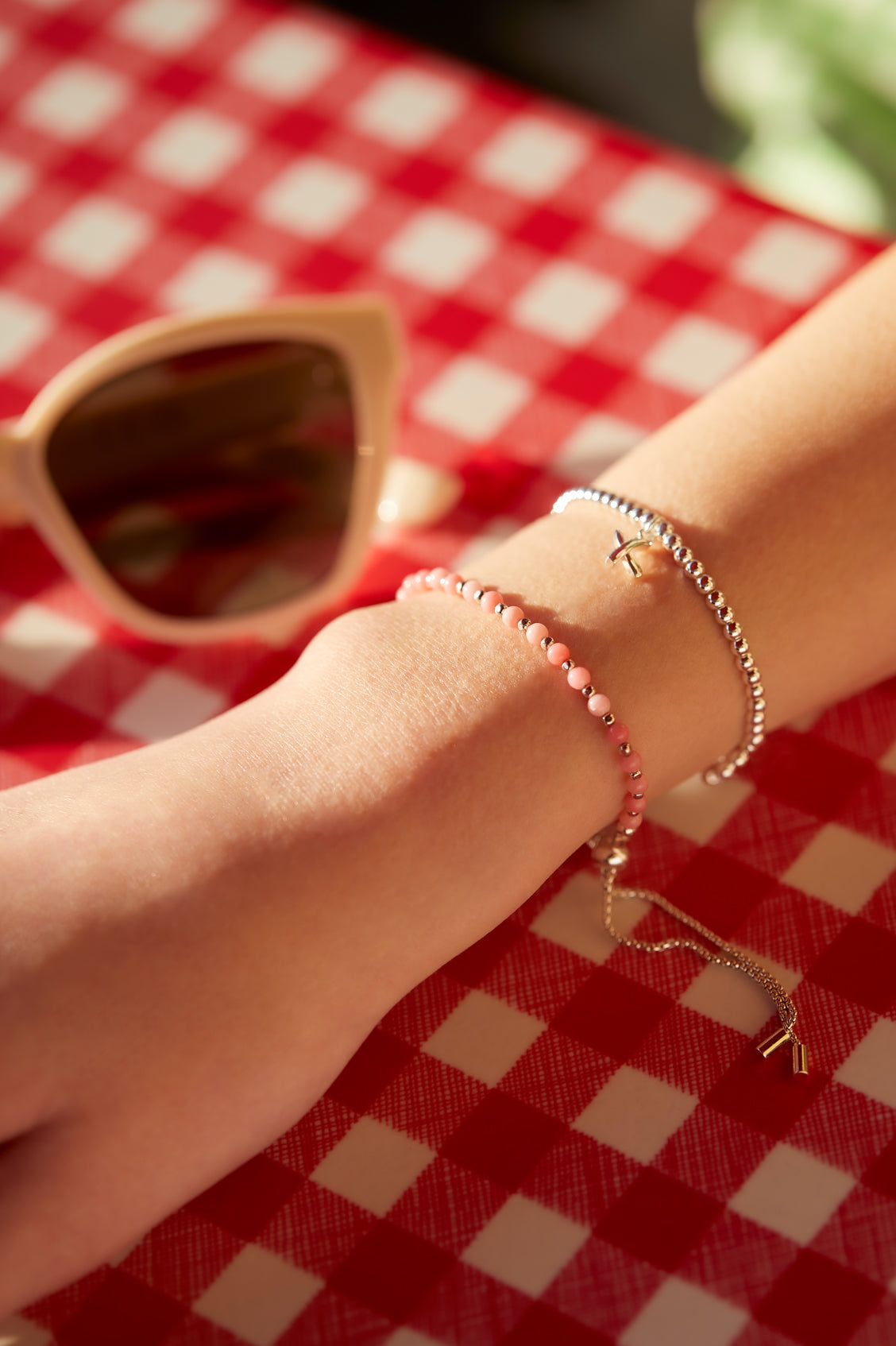 Natural Coral Agate Gemstone Amelia Bracelet for Women - Elegant Beaded Stretch Bracelet for Healing, Meditation & Spiritual Energy - Perfect for Yoga, Gifting & Everyday Wear