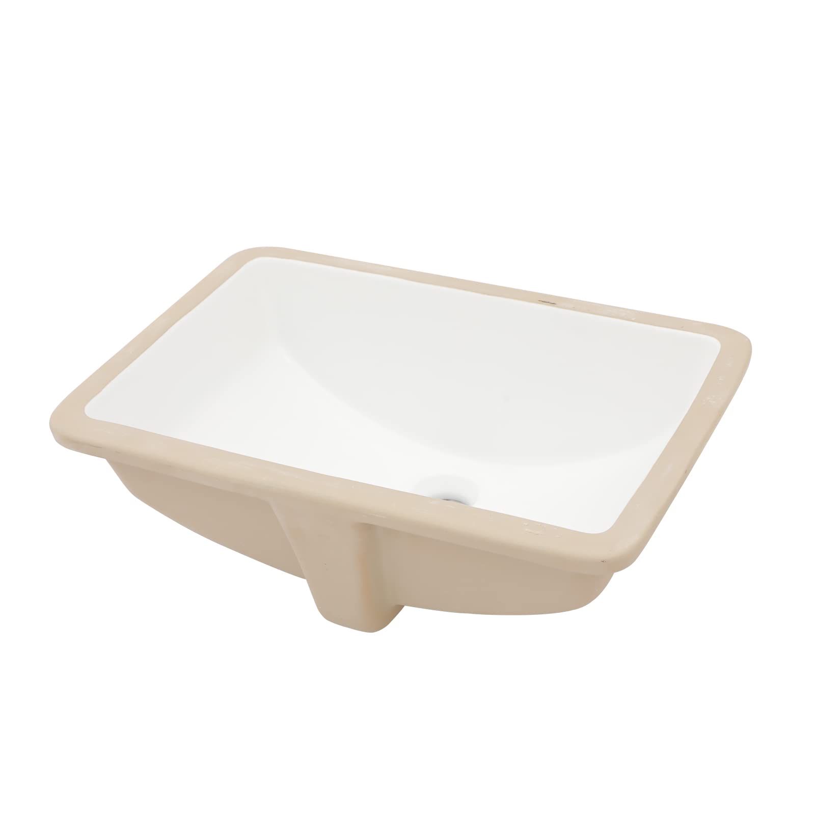 Premium White Porcelain Undermount Bathroom Sink - 20x14 Inch Rectangular Ceramic Vanity Basin with Overflow - Perfect for Modern Bathroom Renovations and Luxury Home Upgrades