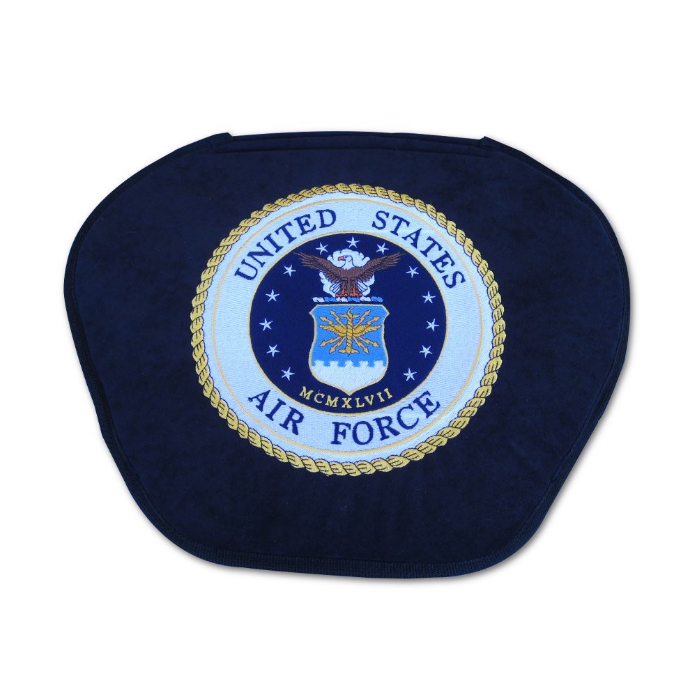 Military Motorcycle Seat Cushion with Polymer Gel Pad - Comfortable & Durable for Harley-Davidson, Honda, Can-Am, BMW - Air Force Medium Size - Perfect for Long Rides, Road Trips & Adventure Touring