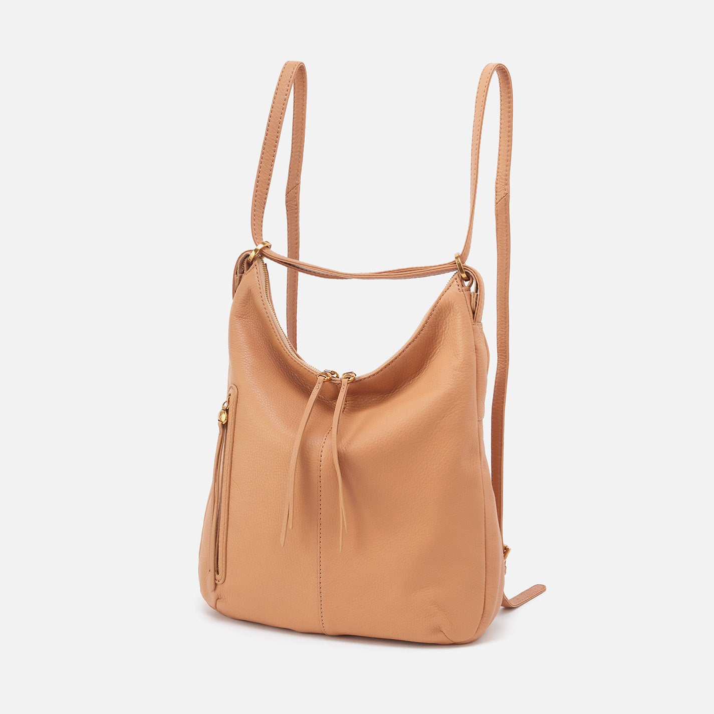 Merrin Convertible Backpack for Women & Men - Premium Pebbled Leather Crossbody Bag, Stylish Sandstorm Color - Perfect for Travel, Work & Everyday Use