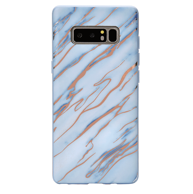 Sky Blue Rose Gold Chrome Samsung Galaxy Case - Stylish Protective Phone Cover for Samsung Galaxy Series | Perfect for Everyday Use, Travel & Gifting