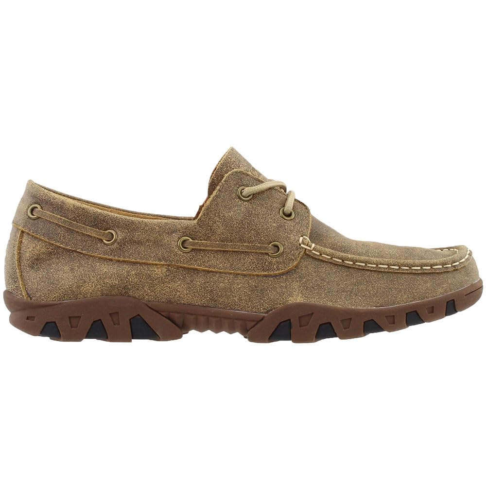 **Men's Brown Leather Boat Shoes - Comfortable Casual Loafers for Sailing, Walking & Everyday Wear**
