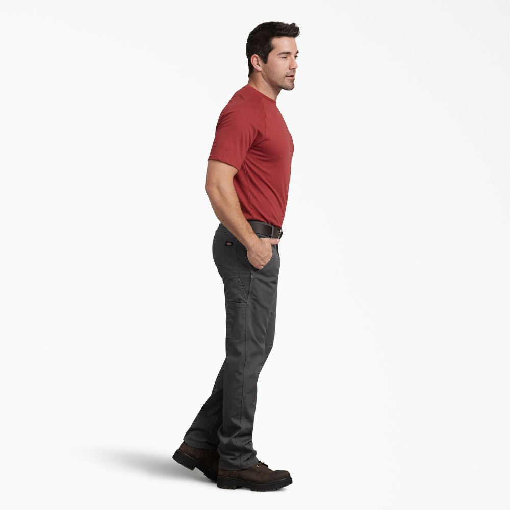 Dickies Men's Regular Fit Duck Carpenter Work Pants DP802 - Durable Grey Workwear for Construction & DIY Projects