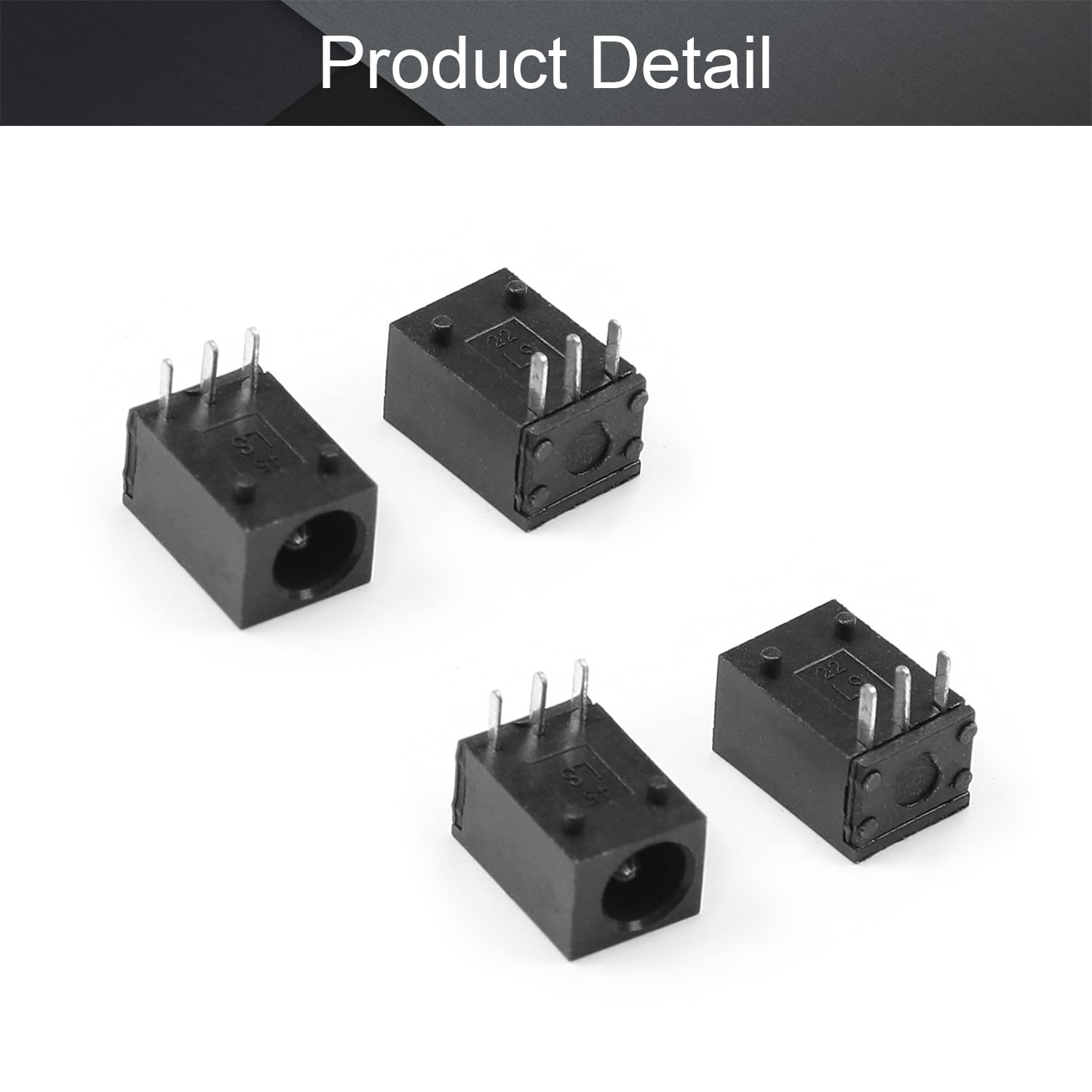 20Pcs 3.5x1.3mm DC Power Jack Female Connector - 3 Pin DC-003 Socket Plug for Laptops, Cameras, LED Lights & Electronic Devices