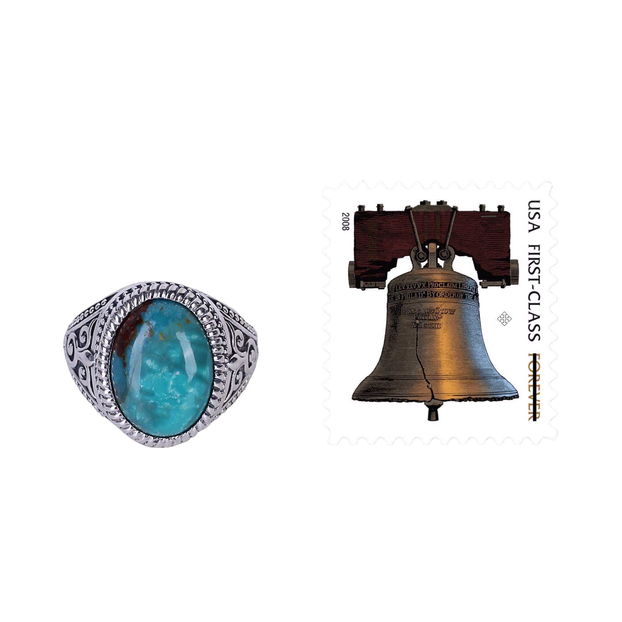 NOVICA Handmade .925 Sterling Silver Cocktail Ring with Reconstituted Turquoise Stone - Radiant Blue Beauty from India | Perfect for Evening Parties, Weddings & Boho Fashion
