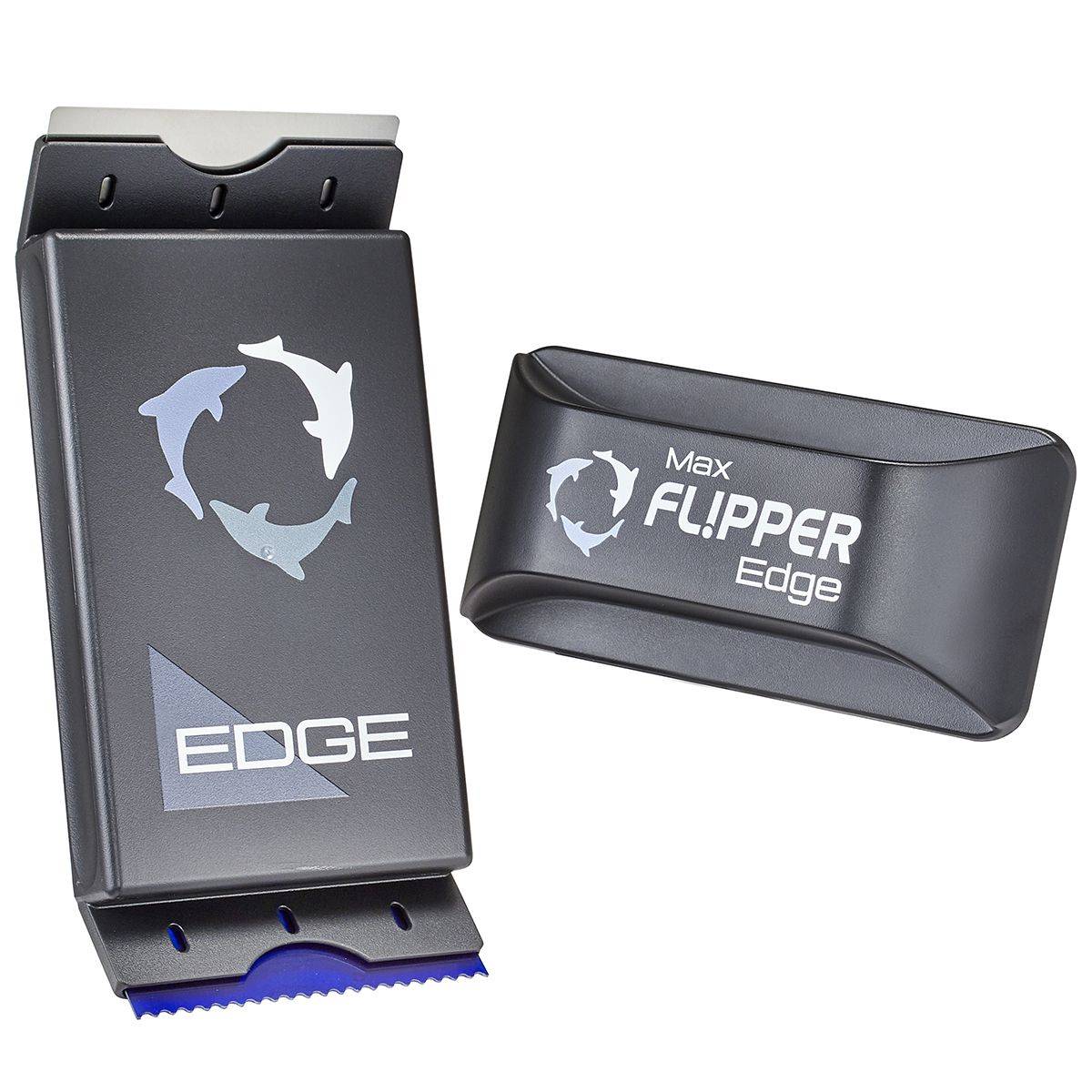 EDGE Magnetic Aquarium Algae Cleaner - Powerful Fish Tank Glass Scraper for Freshwater & Saltwater Tanks - Easy to Use Flipper Tool for Crystal Clear Aquarium Glass (Perfect for Home & Office Aquariums)