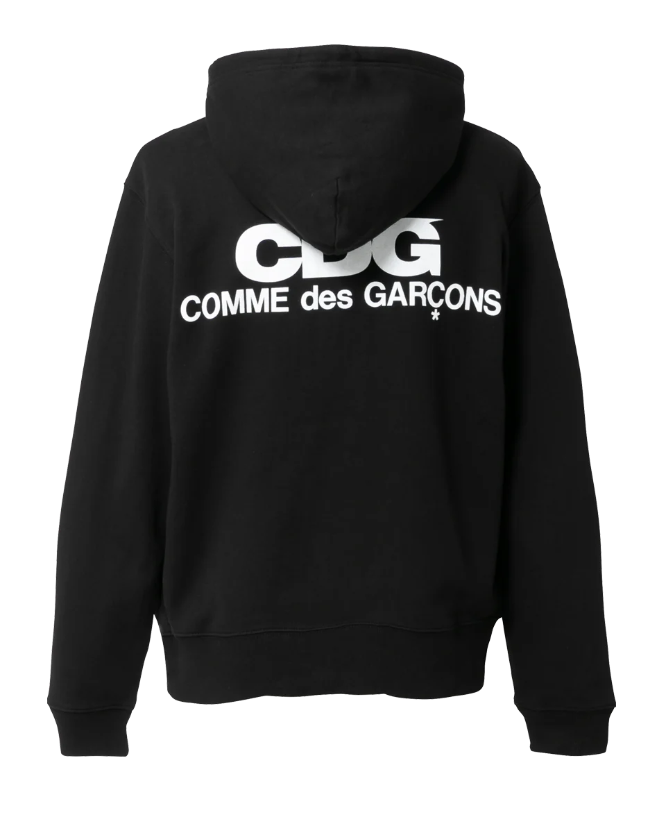 Comme des Garçons CDG Full Zip Hooded Sweatshirt - Unisex Casual Pullover for Streetwear & Everyday Comfort