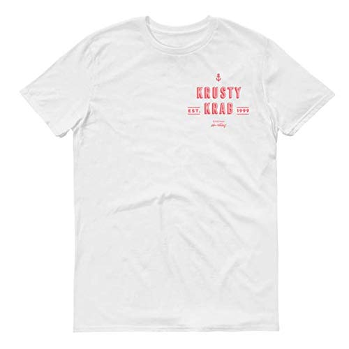 SpongeBob SquarePants Krusty Krab Fry Cook T-Shirt for Adults - Funny Cartoon Graphic Tee for Fans, Casual Wear & Cosplay