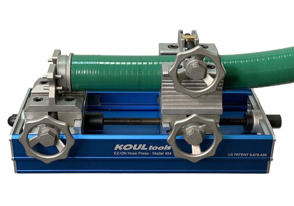 KOUL TOOLS EZ-ON Hose Press 454 for 1 to 2 Inch Hose - Professional Hydraulic Hose Crimping Tool for Industrial, Agricultural and Automotive Applications