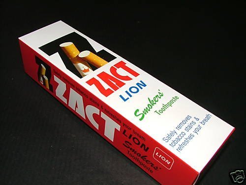 Zact Lion Whitening Toothpaste for Smokers - 160g, Removes Stains & Freshens Breath - Made in Thailand - Perfect for Daily Oral Care & Stain Removal