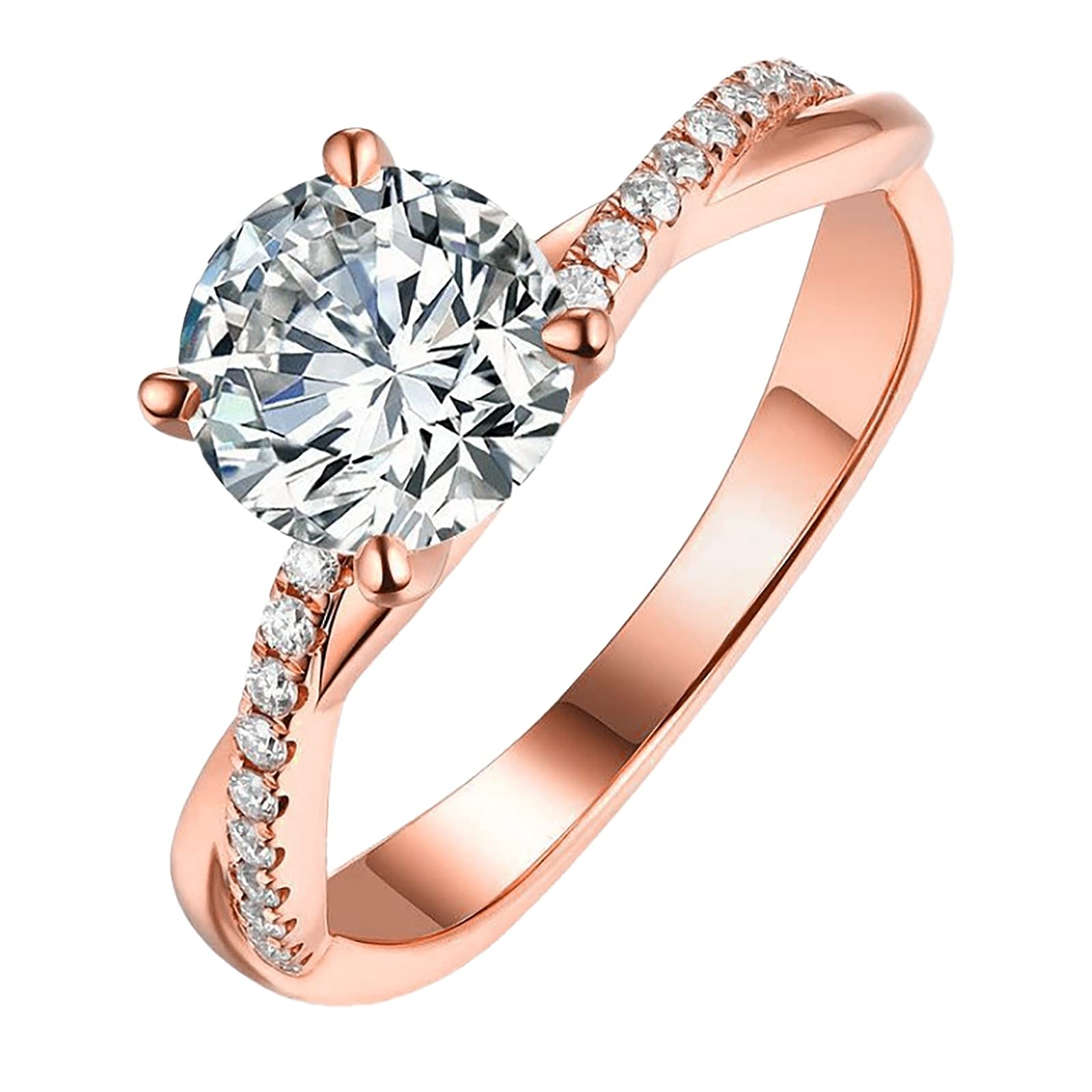 925 Sterling Silver Large Size Rhinestone Wedding Ring for Women - Size 5-11, Elegant White Crow Ring for Bridal, Engagement & Special Occasions