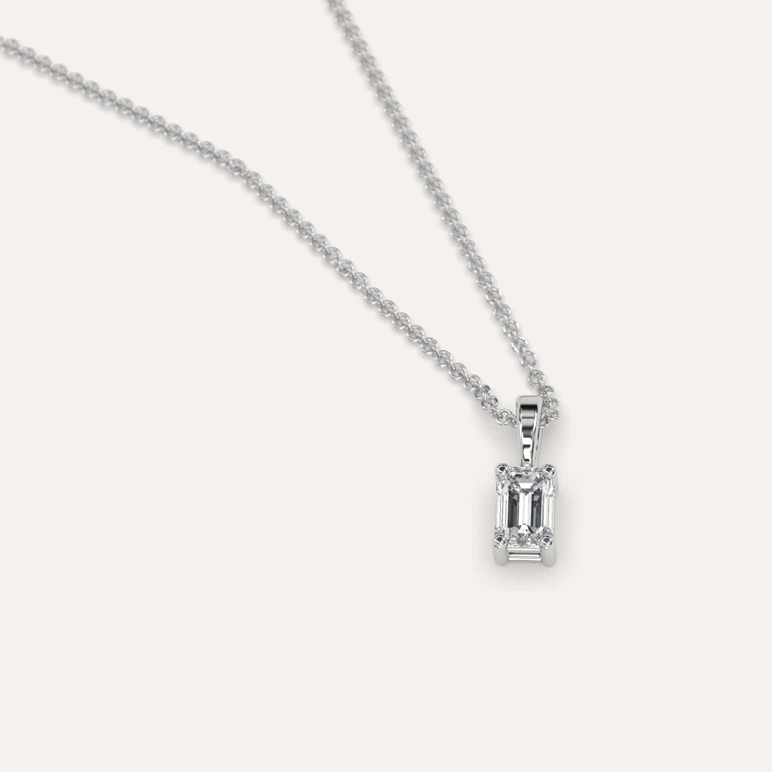 1/4 Carat Genuine Emerald & Diamond Pendant Necklace for Women - Elegant 14K Gold Jewelry Gift for Birthday, Anniversary & Special Occasions