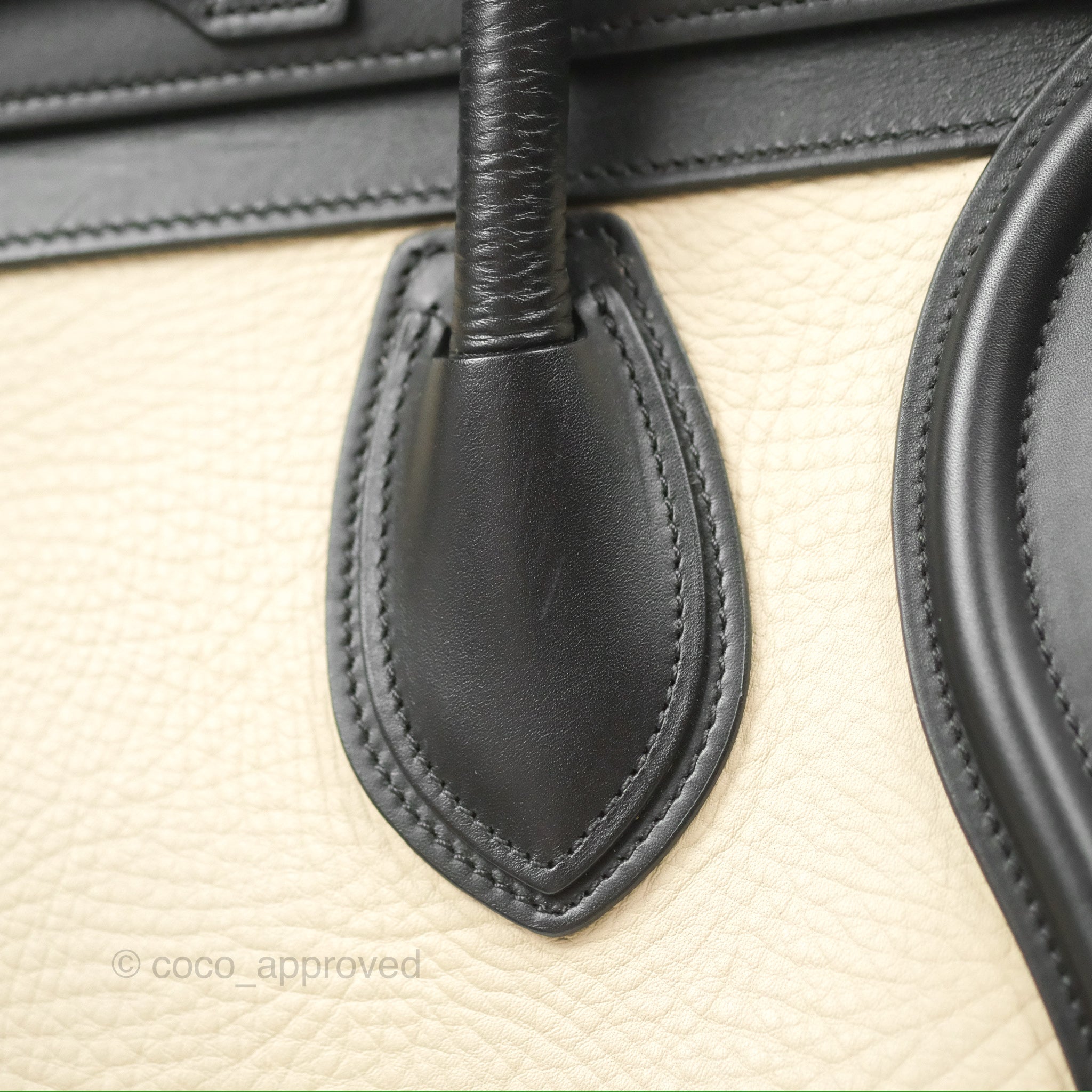 Celine Mini Luggage Bag in Black, Brown & Ivory Calfskin Leather - Perfect for Travel, Work & Everyday Luxury Handbag