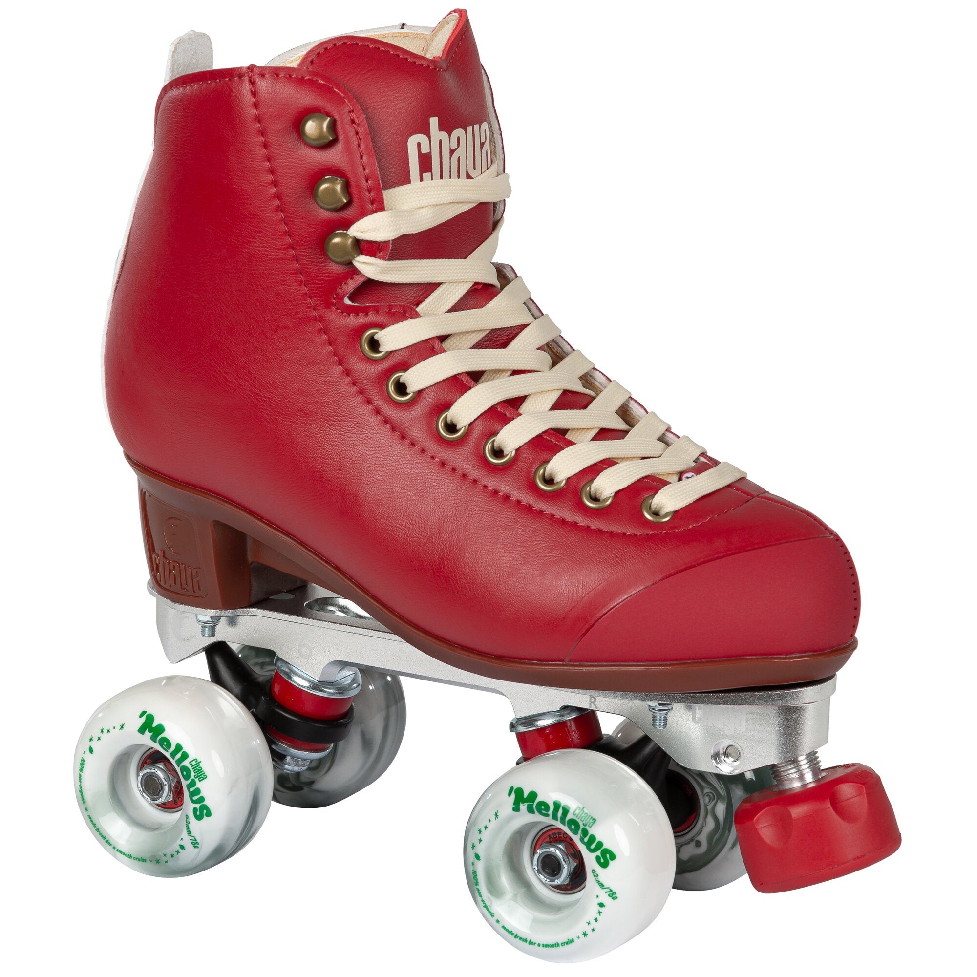 Chaya Melrose Premium Roller Skates for Women - Berry Red Quad Skates with Outdoor Wheels - Perfect for Rink, Park & Street Skating