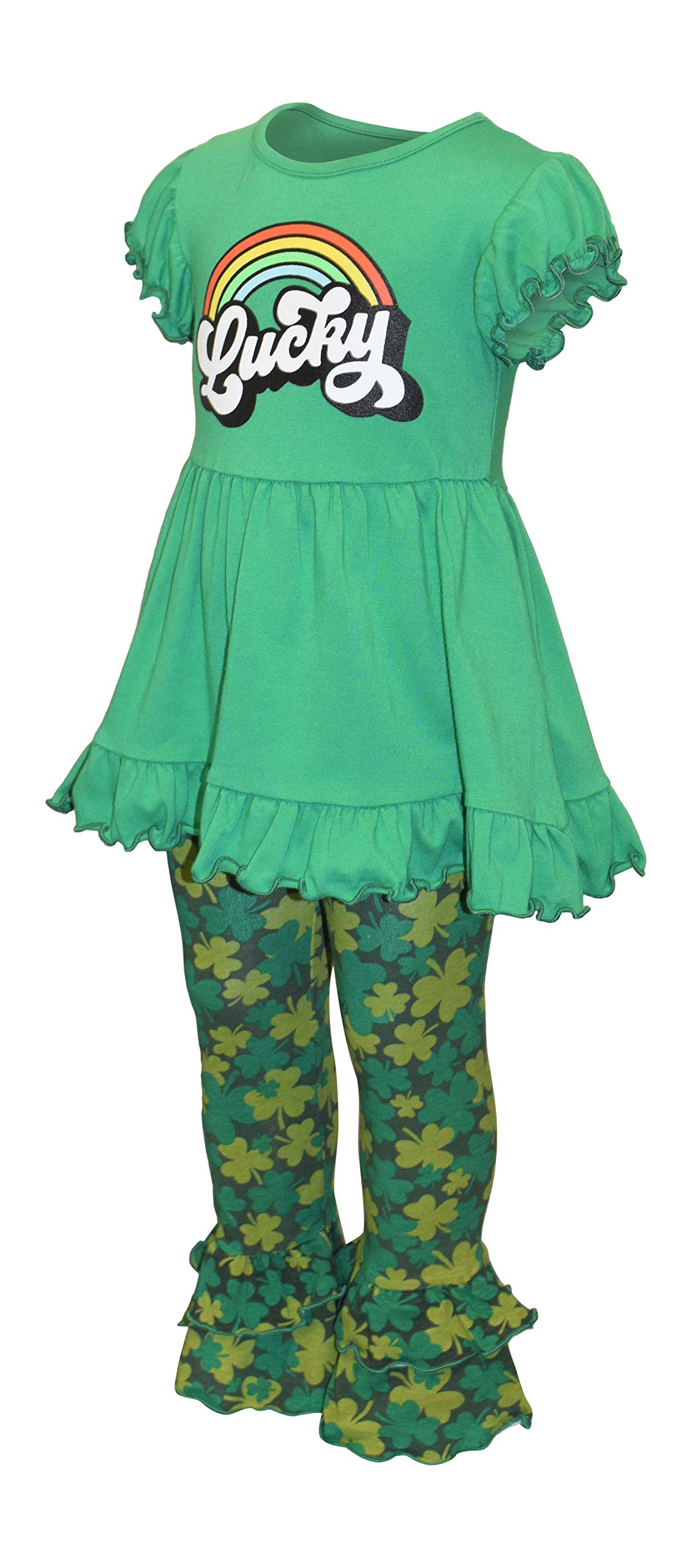 Girls 2-Piece Ruffle Leggings & Shirt Set for Toddler Playtime