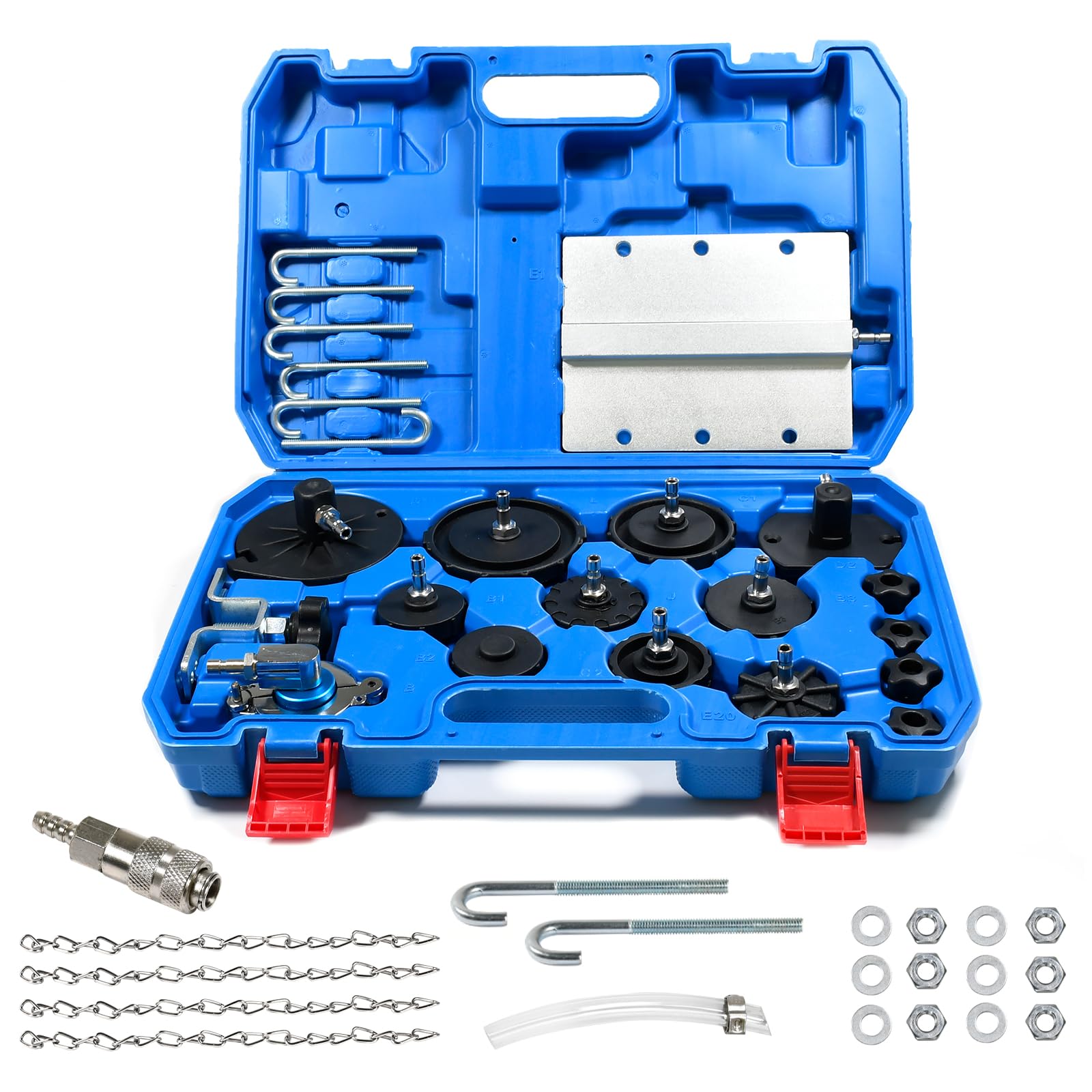12-Piece Professional Brake Master Cylinder Bleeder Kit - Universal Brake Bleeder Adapter Set for Most Vehicles - Perfect for DIY Brake Maintenance & Fluid Replacement
