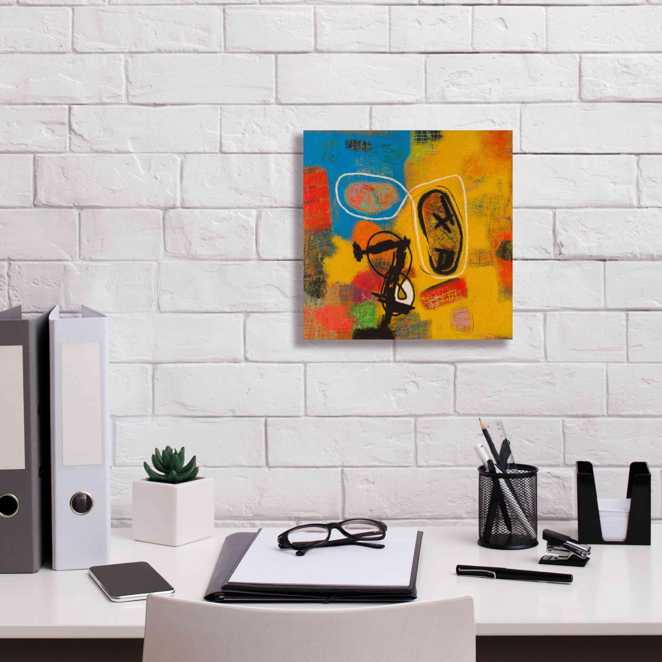 Epic Graffiti 'Conversations in the Abstract 32' by Downs - Premium Giclee Canvas Wall Art Print 12