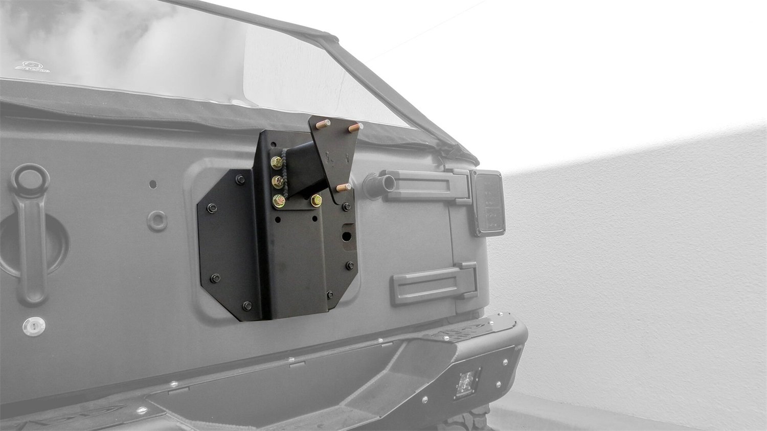 Jeep JK Wrangler Rear Gate Tire Carrier - Heavy Duty Spare Tire Mount Bracket for Off-Road Adventures & Overlanding