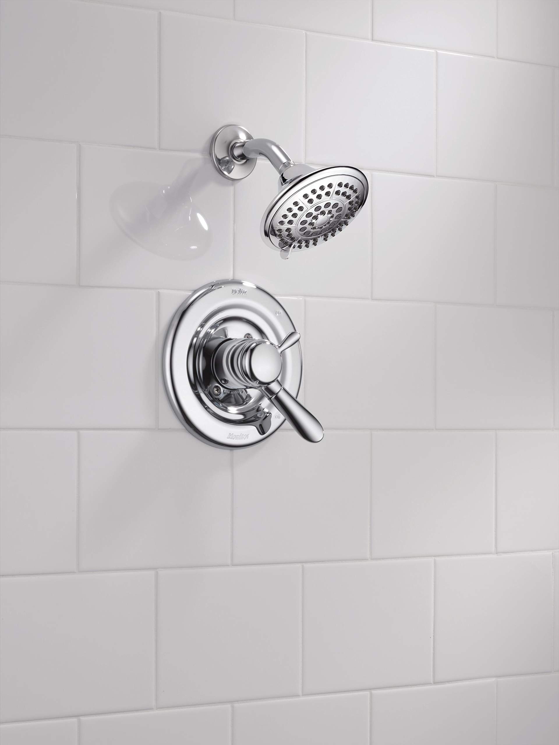 DELTA Lahara 17 Series Chrome Shower Trim Kit with 5-Spray Touch-Clean Shower Head & Valve - T17238 - Perfect for Bathroom Remodeling & Luxury Spa Experience
