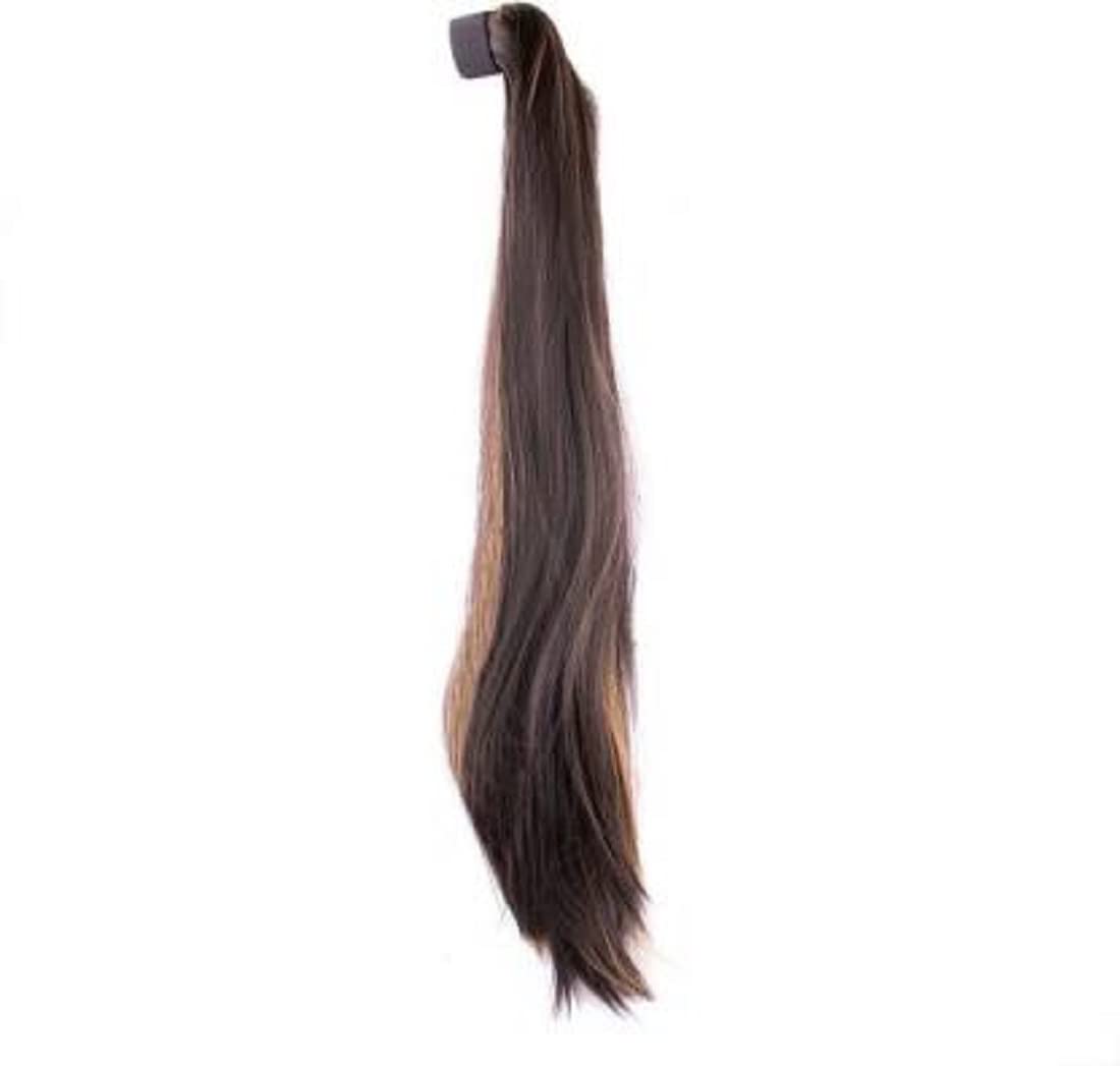 Stylish Brown Straight Ponytail Hair Extension - Natural Look for Everyday Wear & Special Occasions