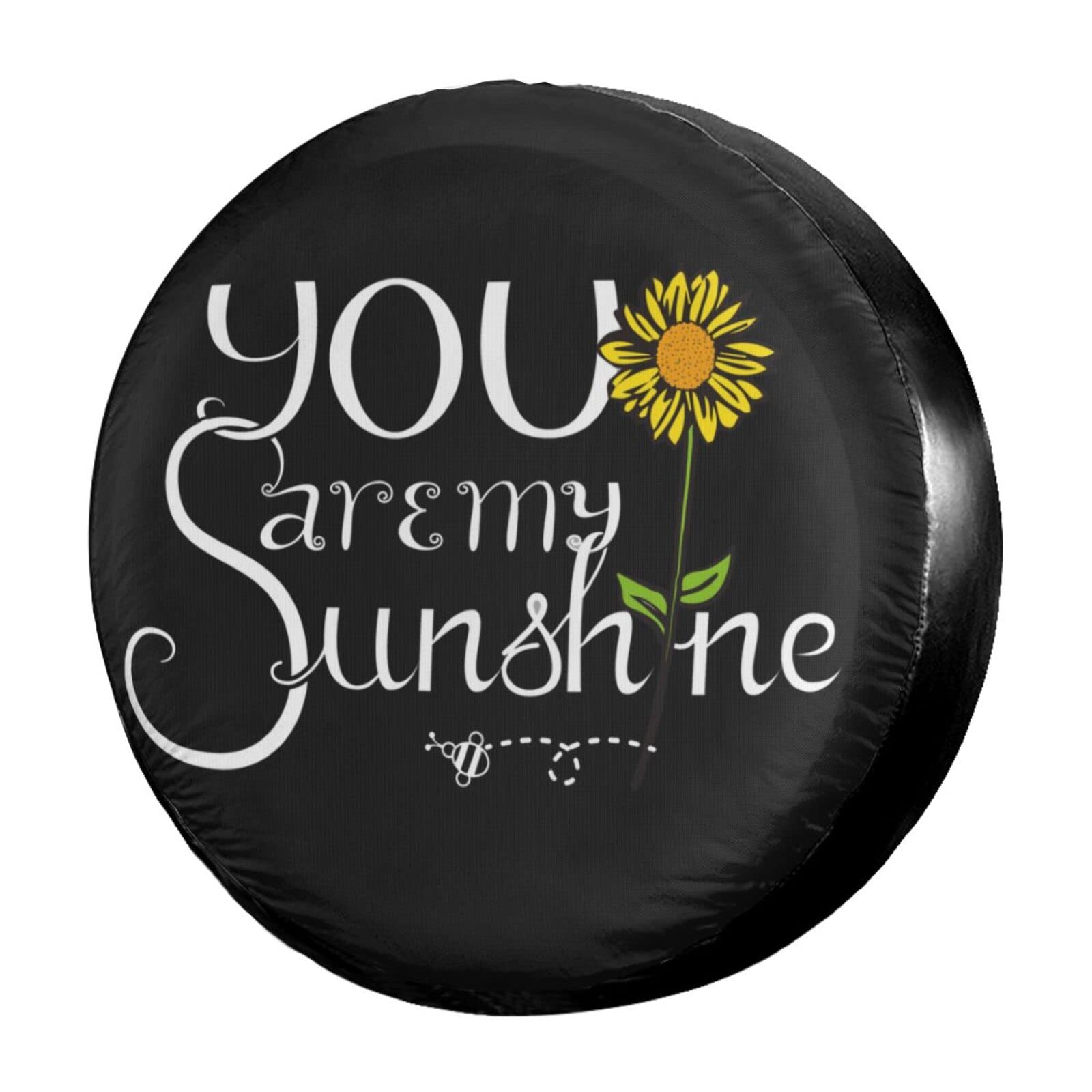 You Are My Sunshine Waterproof Dust-Proof Spare Tire Cover - Fits 15 Inch Wheels for Jeep, Trailer, RV, SUV & More | Perfect for Outdoor Adventures & Road Trips