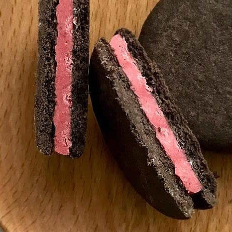 Meiji Rich Chocolate Strawberry Sandwich Biscuits - Pack of 5 | Japanese Snacks for Office, School & Travel | Delicious Treat for Chocolate Lovers