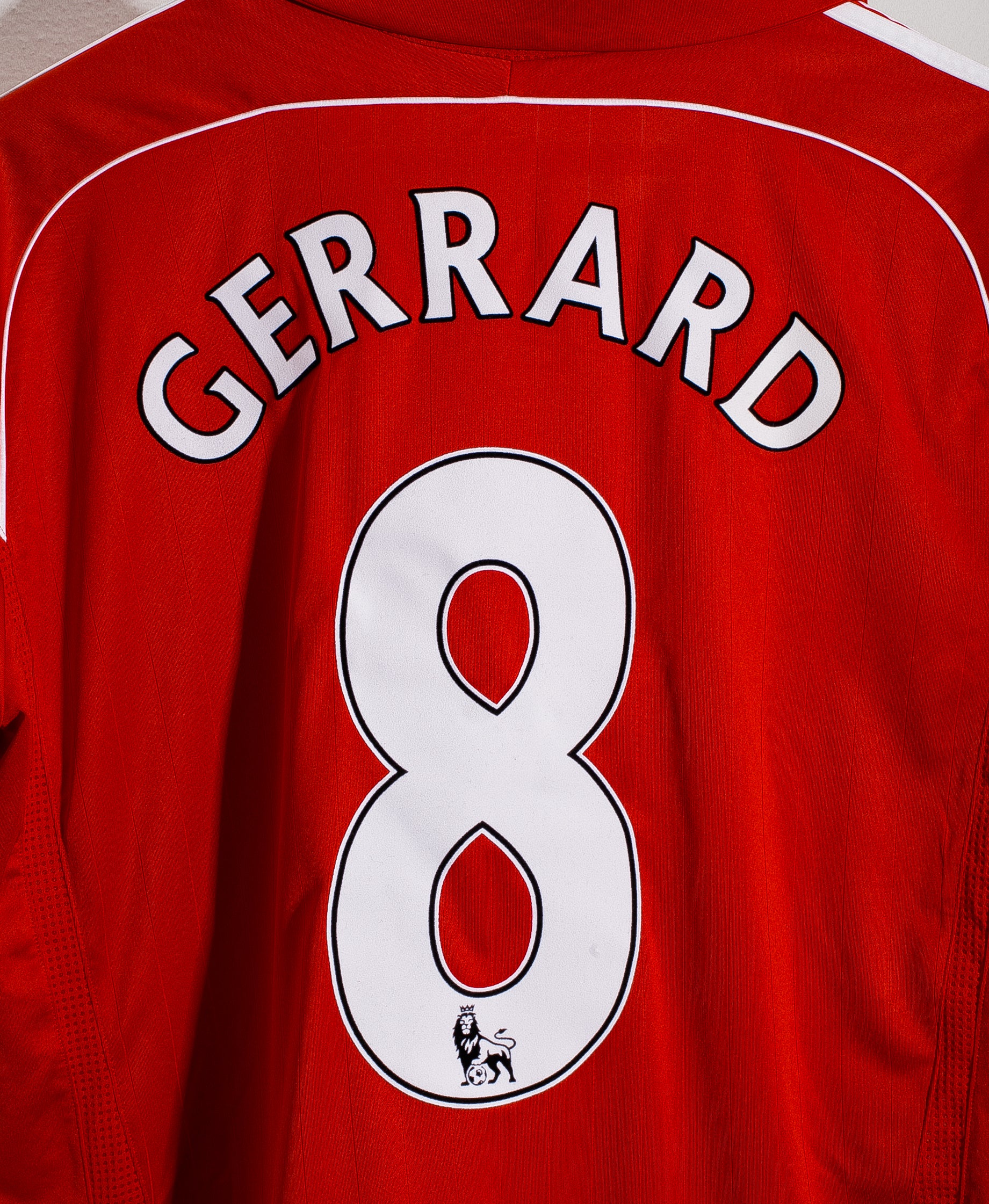 2007 Liverpool FC Home Jersey #8 Steven Gerrard - Authentic Replica Soccer Shirt (Large) - Perfect for Match Days, Fan Events & Football Collectors