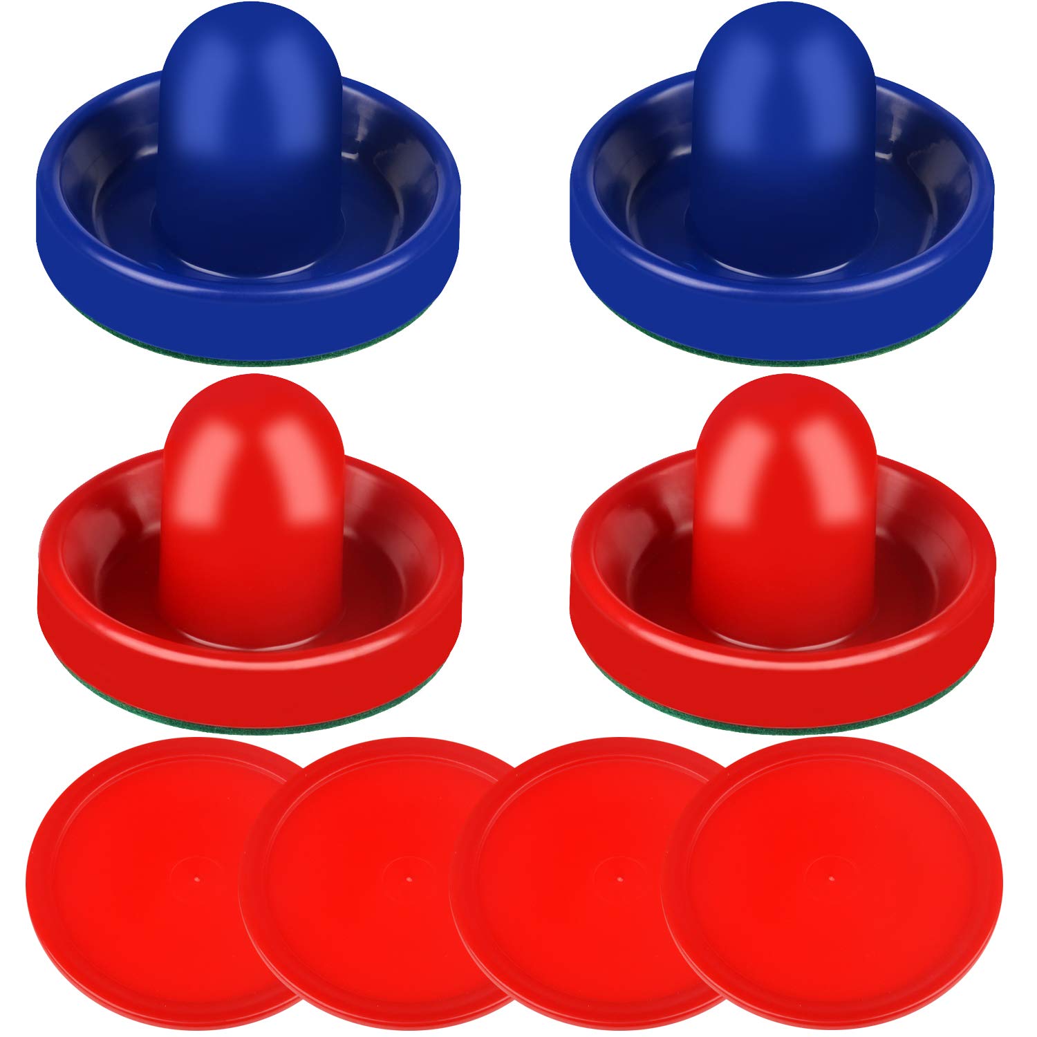 Air Hockey Replacement Set - 4 Strikers & 4 Pucks for Game Tables - Perfect for Home Arcade & Game Rooms