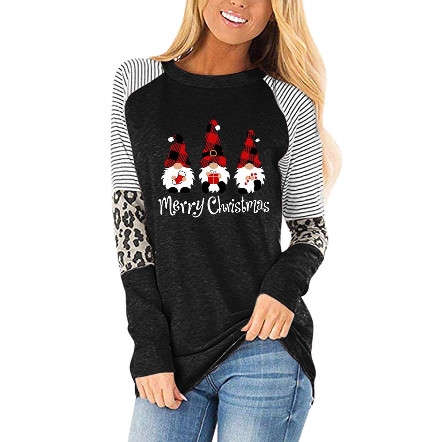 Vickyleb Women's Casual Cartoon Hoodie - Long Sleeve Crewneck Pullover Loose Fit Soft T-Shirt Top for Everyday Wear, Lounge & Street Style