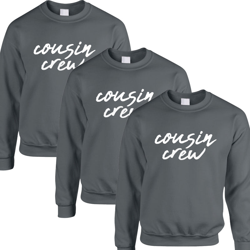 Cousin Crew Kids Sweatshirts - Storm Grey Pullover Hoodie for Boys & Girls | Soft Cotton Blend | Trendy Streetwear for School & Play