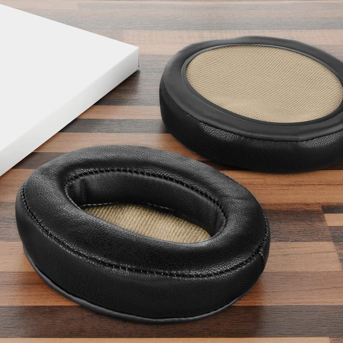 Geekria QuickFit Replacement Ear Pads for Sennheiser Momentum 2.0 Over-Ear Headphones - Premium Comfort Memory Foam Ear Cushions, Noise Isolation Headset Earpads (Black) - Perfect for Gaming, Music & Office Use